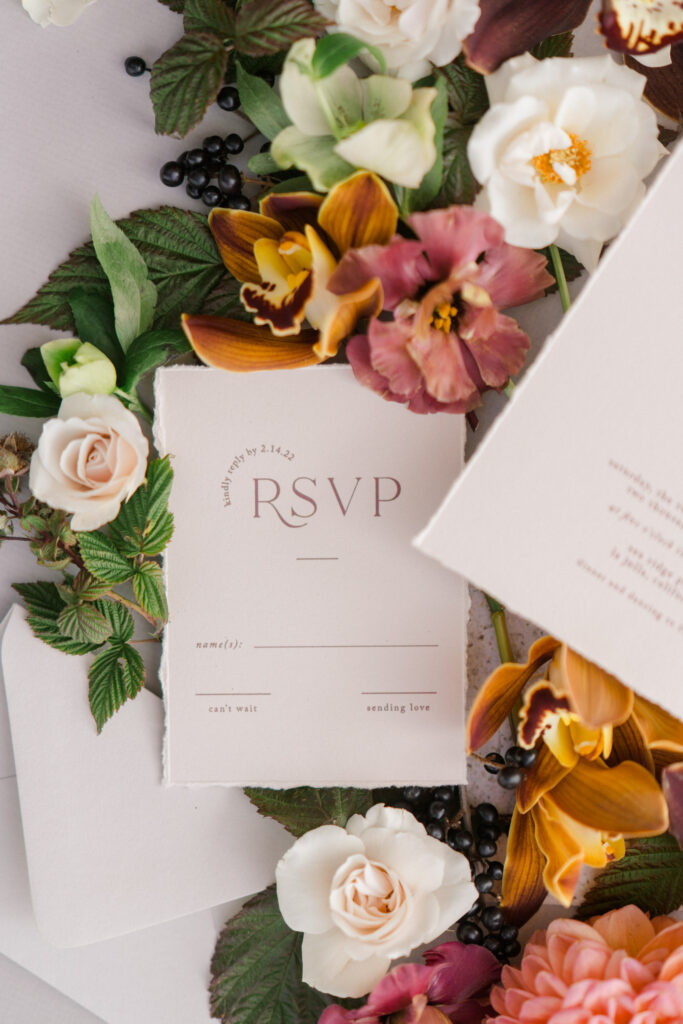 wedding invitation suite floral